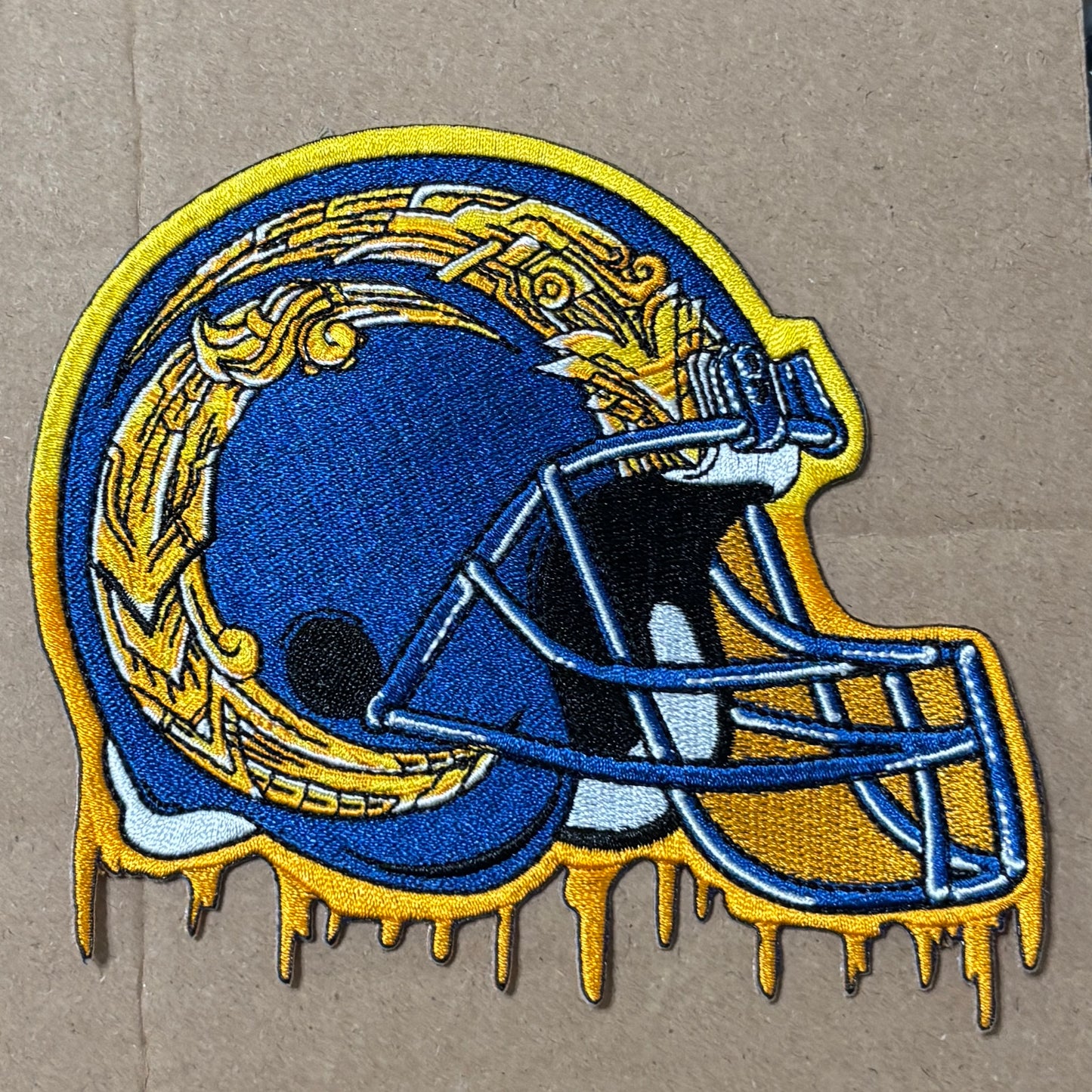 Blue & Yellow Helmet Patch