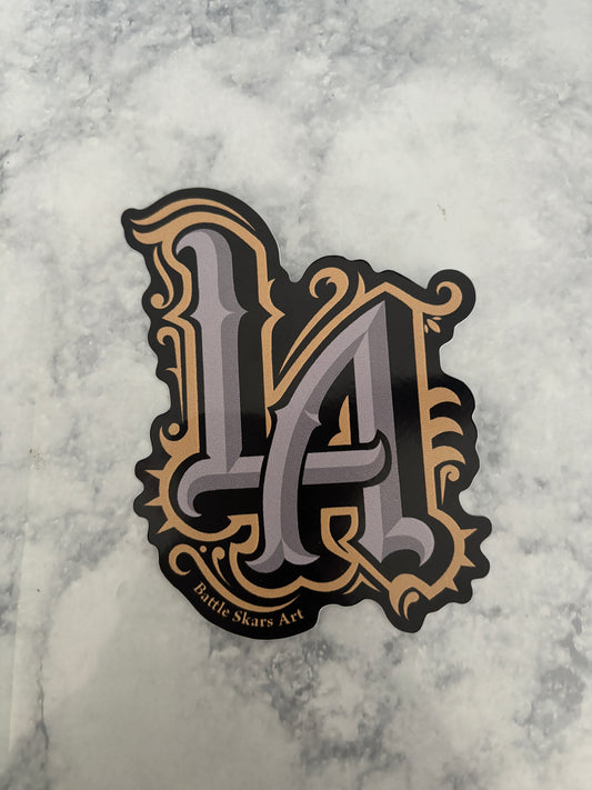 LA Black&Gold Sticker