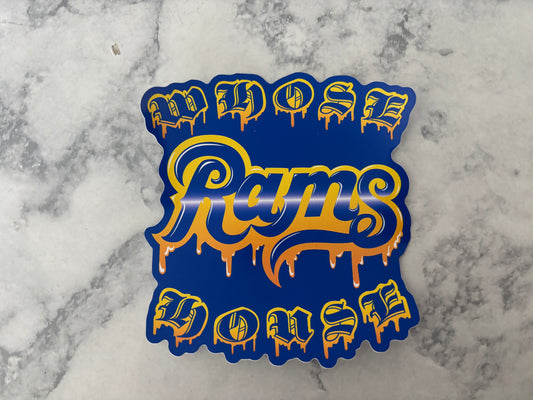 Rams House Sticker