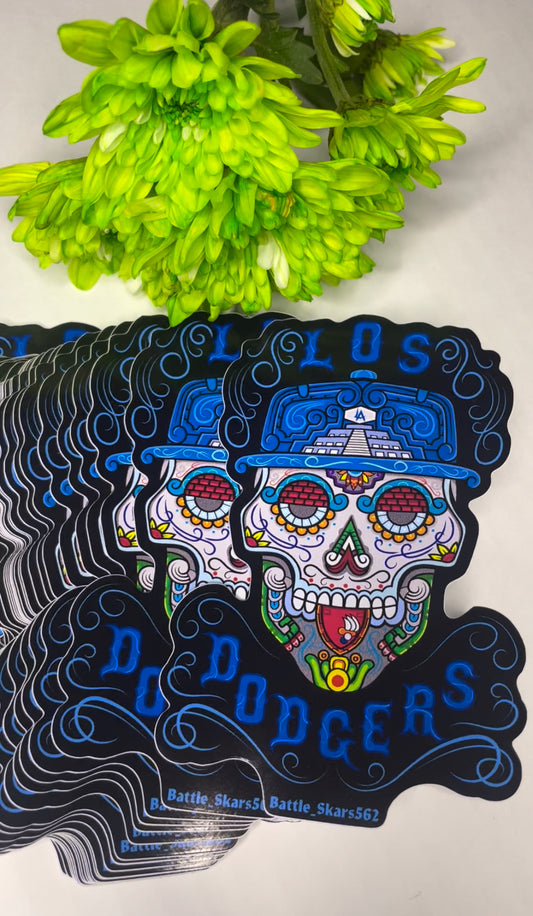 Los Dodgers Día De Los Muertos Sticker