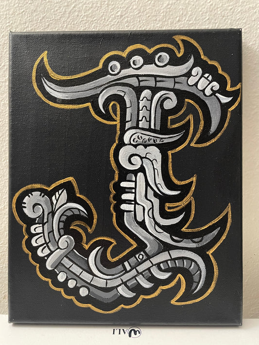 Aztec Inspired J Painting