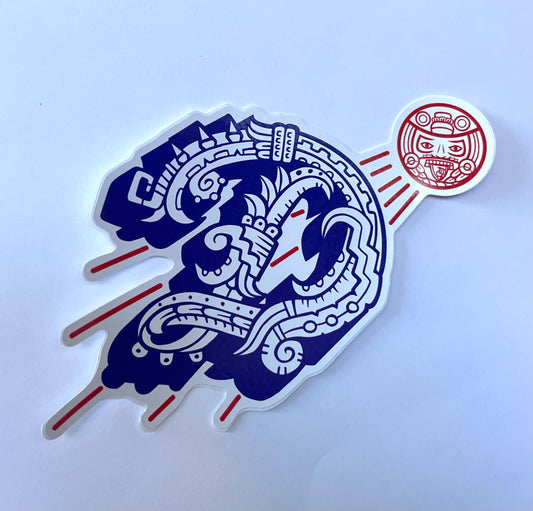 Dodgers D estilo azteca Pegatina