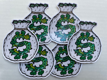 Money Bag Aztec sticker